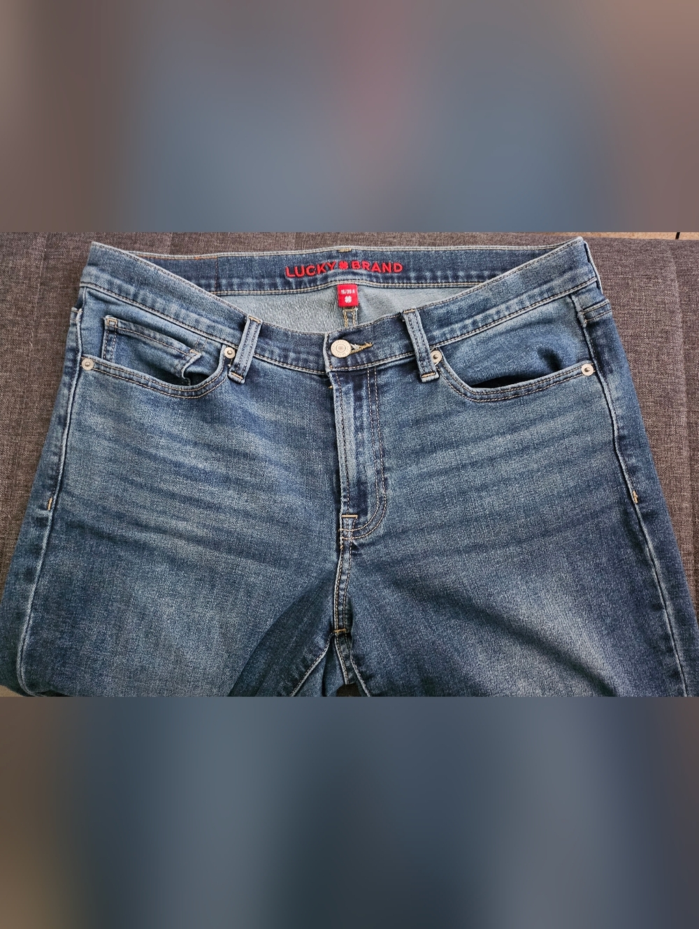 Lucky Brand Women's Medium Blue Straight Leg Jeans - Picture 3 of 4